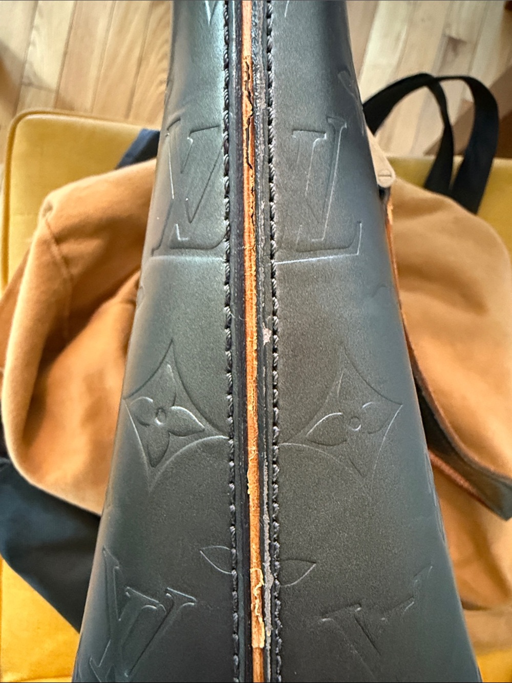 Louis Vuitton Vintage Monogram Noir Mat Stockton Tote w/ LV Dusty - Picture 5 of 13